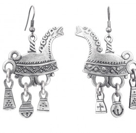 Серьги «Коньки из деревни Бегуницы»