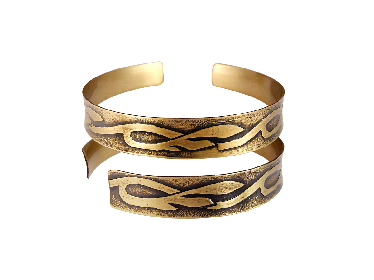 Браслет вогнутый «Луговые травы»