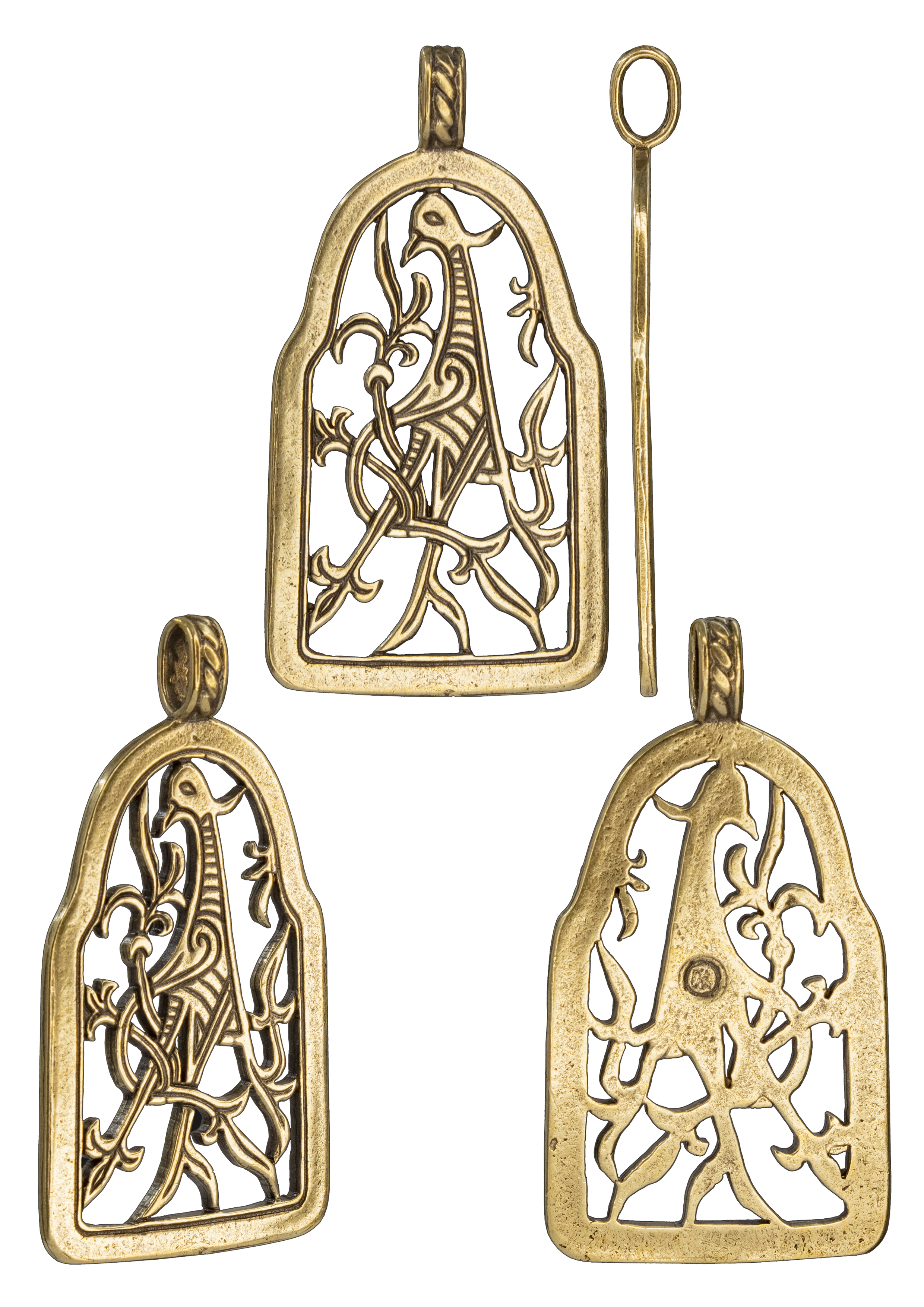 Подвеска прорезная «Птица с переплетённым хвостом»